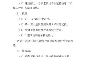 小朋友篮球基本功训练计划